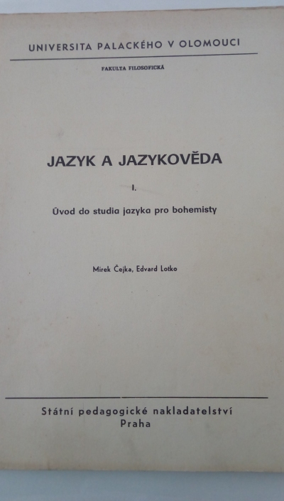 Jazyk a jazykověda I.