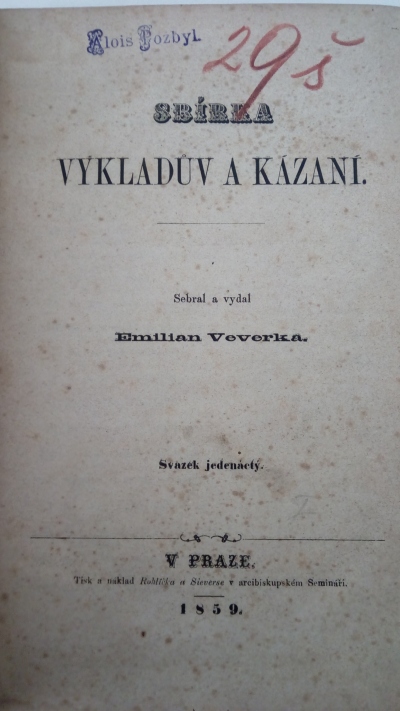 Sbírka výkladův a kázaní. Řeči pohřební