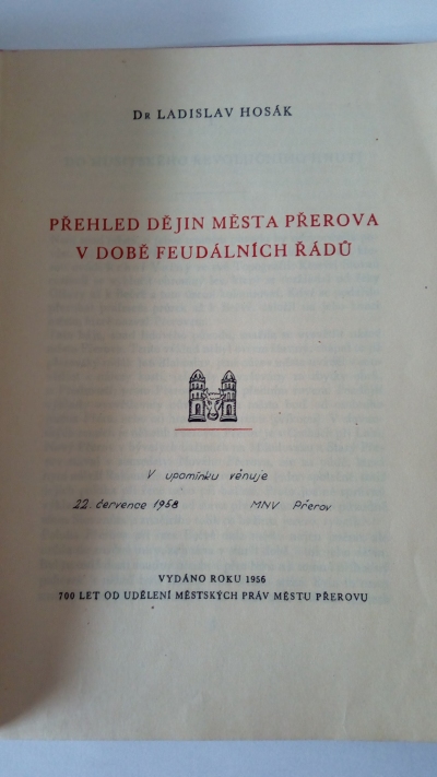 Přehled dějin města Přerova v době feudálních řádů