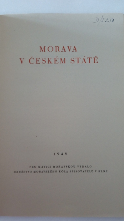 Morava v českém státě