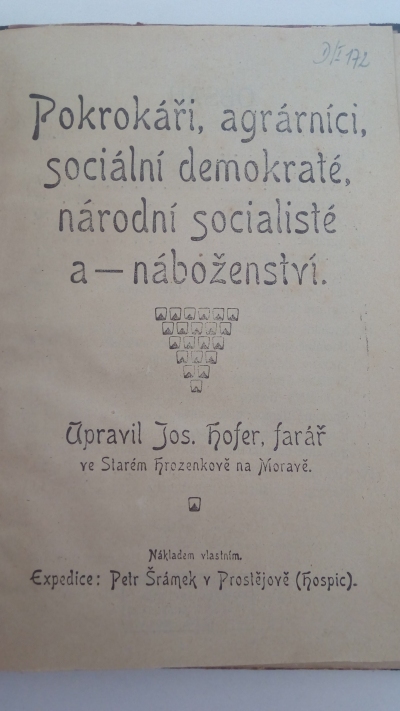Pokrokáři, agrárníci, sociální demokraté, národní socialisté a náboženství 