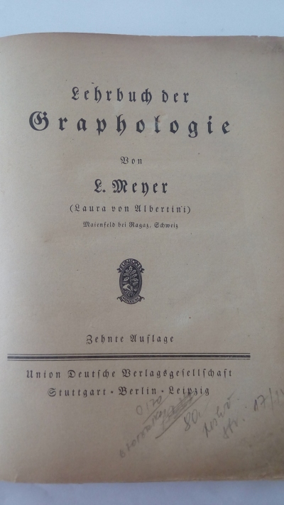 Lehrbuch der Graphologie