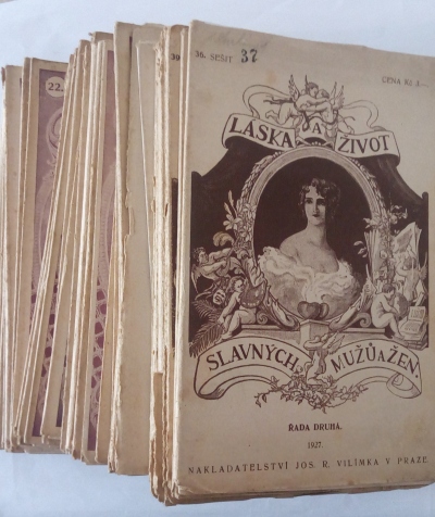 Konvolut sešitů Láska a život slavných mužů a žen, r. 1927 a 1928