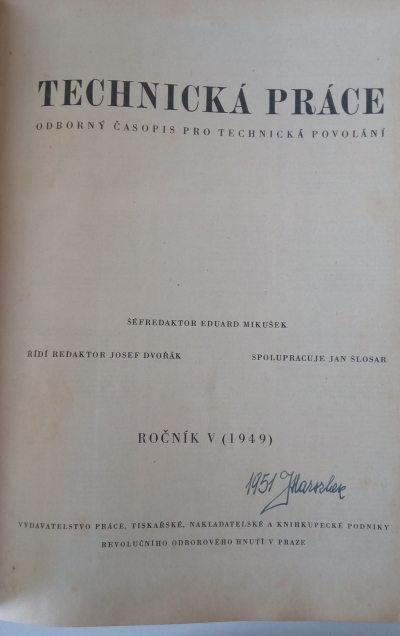 Technická práce, ročník V (1949)
