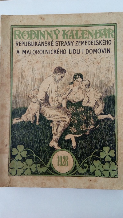 Rodinný kalendář republikánské strany zemědělského a malorolnického lidu i domov